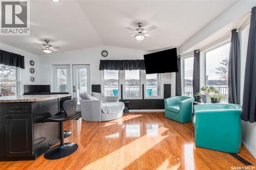 130 Marine Drive, South Lake, SK - Indoor Photo Showing Living Room With Fireplace