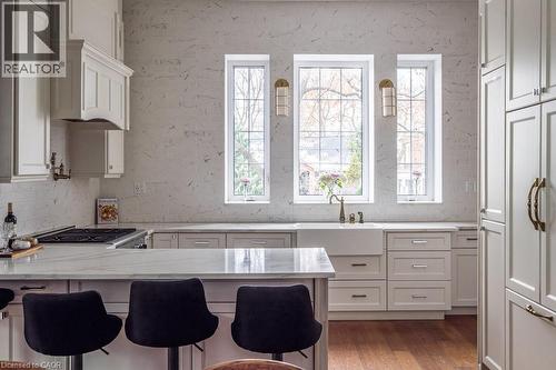 Quartz counter, lots of custom built ins - 347 Queen Street S, Hamilton, ON - Indoor Photo Showing Kitchen With Upgraded Kitchen
