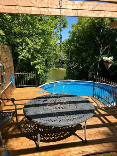 Cour - 94 Rue St-Pierre, Rigaud, QC - Outdoor With Above Ground Pool