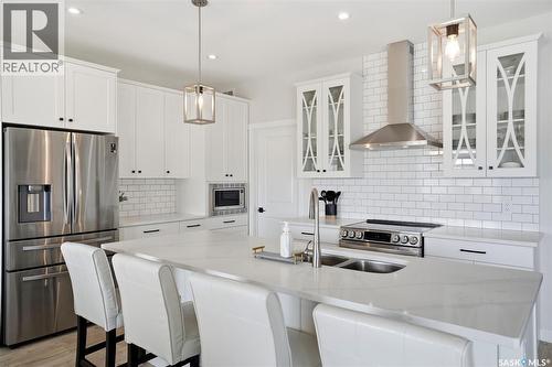 342 Stilling Manor, Saskatoon, SK - Indoor Photo Showing Kitchen With Double Sink With Upgraded Kitchen