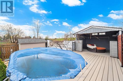 Above ground pool with composite deck - 1311 Underwood Drive, Mississauga, ON - Outdoor