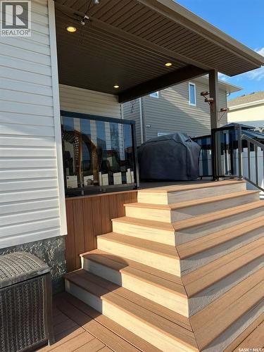 4301 Green Poplar Lane, Regina, SK - Outdoor With Deck Patio Veranda With Exterior