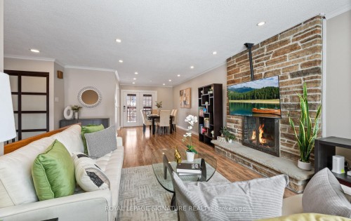 6943 Estoril Road, Mississauga, ON - Indoor Photo Showing Living Room With Fireplace