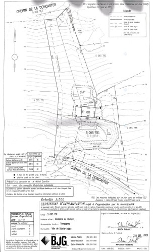 Plan (croquis) - Ch. De La Doncaster, Sainte-Adèle, QC 
