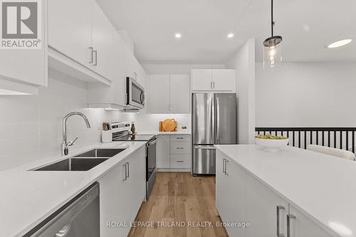955 Catalpa Square, London North (North E), ON - Indoor Photo Showing Kitchen With Double Sink With Upgraded Kitchen