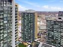 This high-rise property features a modern exterior with expansive windows and private balconies - 104 Garment Street Unit# 1206, Kitchener, ON  - Outdoor With Balcony 
