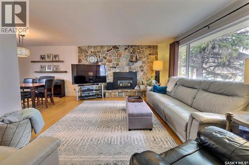 2512 Grant Road, Regina, SK - Indoor Photo Showing Living Room With Fireplace