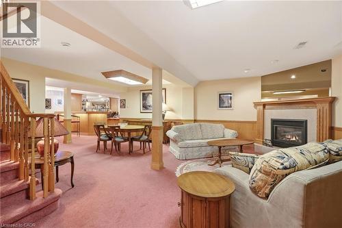 Massive LL Family Room w/Fireplace - 1156 Augustus Drive, Burlington, ON - Indoor Photo Showing Living Room With Fireplace