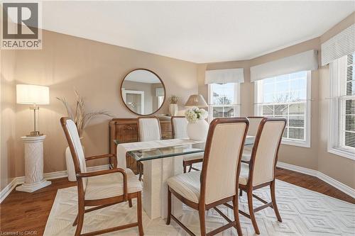 Separate Dining Room w/hardwood & Bay Window - 1156 Augustus Drive, Burlington, ON - Indoor Photo Showing Dining Room