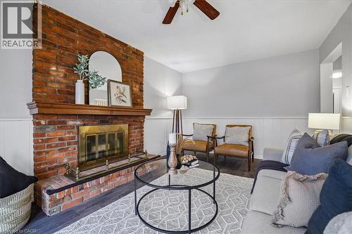 2208 Melissa Crescent, Burlington, ON - Indoor Photo Showing Living Room With Fireplace