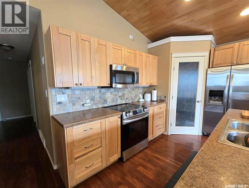 214 5Th Street, Milestone, SK - Indoor Photo Showing Kitchen With Double Sink