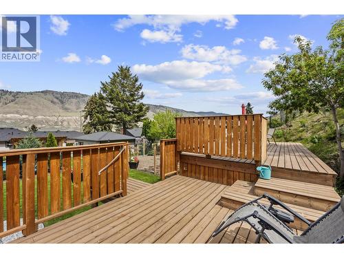 Upper deck perfect for sunsets or a games night - 2015 Valleyview Drive, Kamloops, BC - Outdoor With Deck Patio Veranda