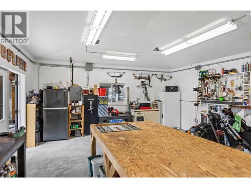 Great spot for hobbies and DIY projects - 2015 Valleyview Drive, Kamloops, BC - Indoor Photo Showing Garage