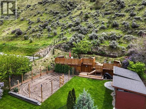 Garden area-fenced - 2015 Valleyview Drive, Kamloops, BC - Outdoor With Deck Patio Veranda