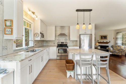 Cuisine - 217 Ch. Lord, Hatley - Municipalité, QC - Indoor Photo Showing Kitchen With Double Sink