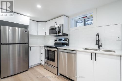 204 Balsam Avenue, Hamilton, ON - Indoor Photo Showing Kitchen With Stainless Steel Kitchen With Double Sink With Upgraded Kitchen