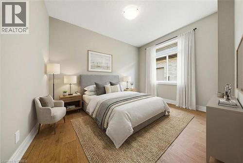Digitally Staged - 105 Craddock Boulevard, Jarvis, ON - Indoor Photo Showing Bedroom