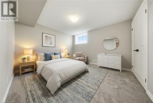 Digitally Staged - 105 Craddock Boulevard, Jarvis, ON - Indoor Photo Showing Bedroom