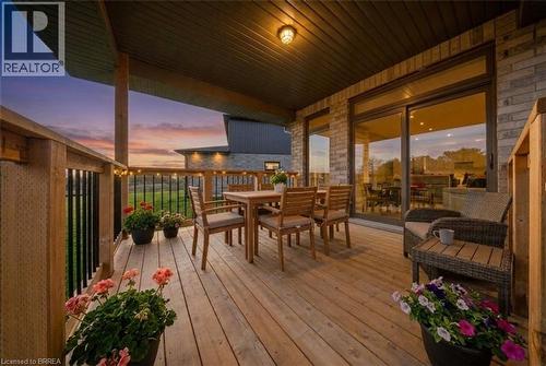 Digitally Staged - 105 Craddock Boulevard, Jarvis, ON - Outdoor With Deck Patio Veranda With Exterior