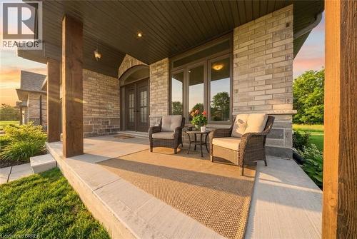 Digitally Staged - 105 Craddock Boulevard, Jarvis, ON - Outdoor With Deck Patio Veranda With Exterior