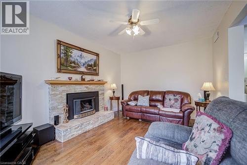 207 Stoke Drive, Kitchener, ON - Indoor Photo Showing Living Room With Fireplace