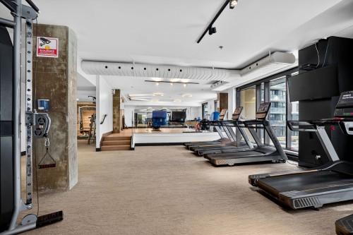 Exercise Room - 508-1548 Rue Des Bassins, Montréal (Le Sud-Ouest), QC - Indoor Photo Showing Gym Room