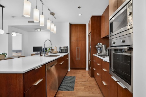 Kitchen - 508-1548 Rue Des Bassins, Montréal (Le Sud-Ouest), QC - Indoor Photo Showing Kitchen With Upgraded Kitchen