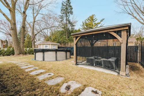 Courtyard - 248 Nassau Street, Beaconsfield, QC - Outdoor With Above Ground Pool