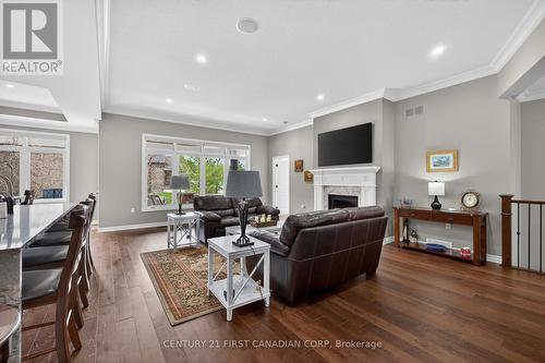 1307 Sandy Somerville Drive, London South (South A), ON - Indoor Photo Showing Living Room With Fireplace