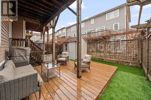 Backyard w new deck and turf - 173 West Village Private, Ottawa, ON - Outdoor With Deck Patio Veranda With Exterior