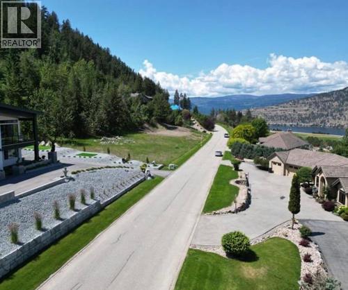 Looking West from the property Aerial. property starts just past the rock wall on the left. Property has been prepped since this photo. - 152 Sunset Boulevard, Vernon, BC 