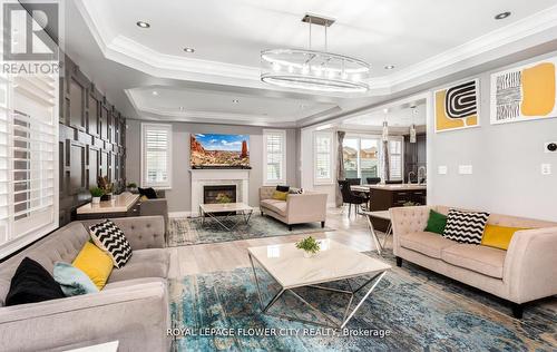 21 Arkwright Drive, Brampton, ON - Indoor Photo Showing Living Room With Fireplace