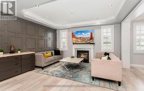 21 Arkwright Drive, Brampton, ON - Indoor Photo Showing Living Room With Fireplace