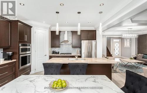 21 Arkwright Drive, Brampton, ON - Indoor Photo Showing Kitchen With Stainless Steel Kitchen With Upgraded Kitchen