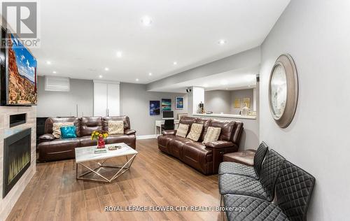 21 Arkwright Drive, Brampton, ON - Indoor Photo Showing Living Room With Fireplace