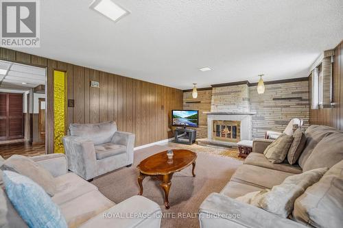 3746 Teeswater Road, Mississauga, ON - Indoor Photo Showing Living Room With Fireplace