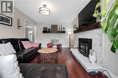 477 Burnett Avenue, Cambridge, ON - Indoor Photo Showing Living Room With Fireplace
