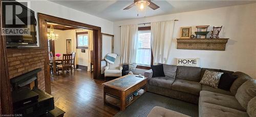 73 Talbot Street S, Simcoe, ON - Indoor Photo Showing Living Room With Fireplace