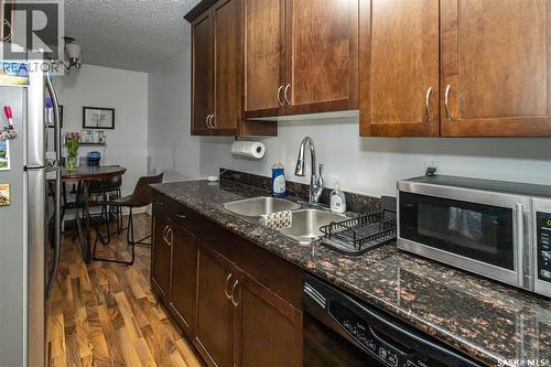 104 1013 Lansdowne Avenue, Saskatoon, SK - Indoor Photo Showing Kitchen With Double Sink