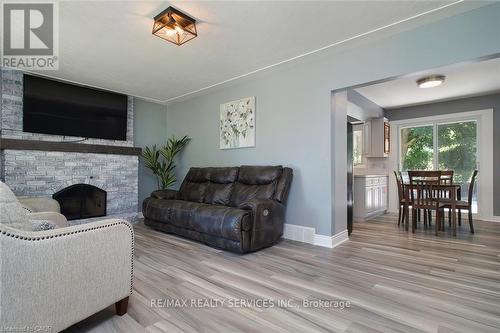 115 Uplands Drive, Kitchener, ON - Indoor Photo Showing Living Room With Fireplace
