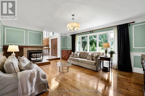 3255 Pollard Road, Clarington, ON - Indoor Photo Showing Living Room With Fireplace