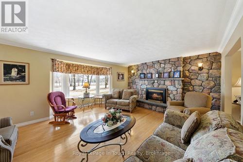 Gas Fireplace in Living Room - 756 Champlain Road, Tiny, ON - Indoor Photo Showing Living Room With Fireplace