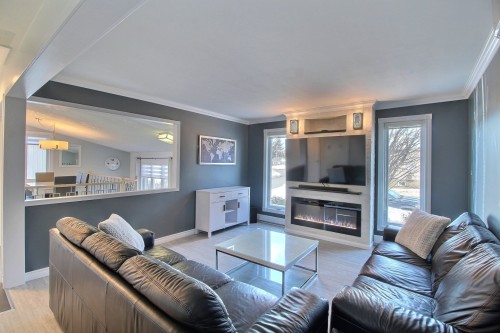Vue d'ensemble - 3320 7E Rue, Val-D'Or, QC - Indoor Photo Showing Living Room With Fireplace