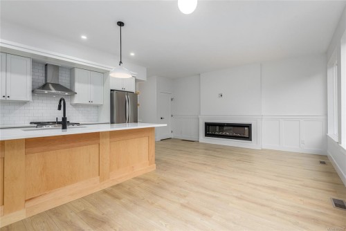 A-1044 Lazo Rd, Comox, BC - Indoor Photo Showing Kitchen With Fireplace With Upgraded Kitchen
