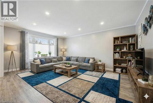 Virtually staged living room. - 263 The Country Way, Kitchener, ON - Indoor Photo Showing Living Room