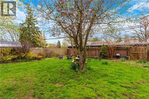 Expansive green lawn featuring a mature central tree - 34 Christopher Drive, Cambridge, ON - Outdoor