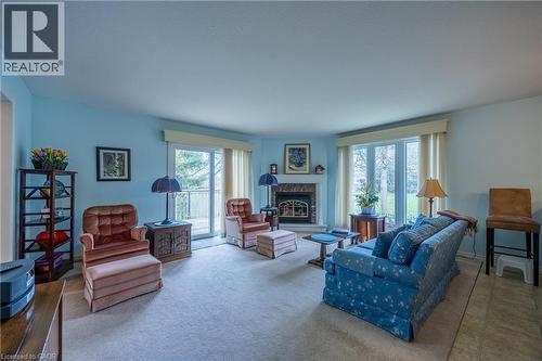 93 Elmhurst Avenue Unit# 8, Simcoe, ON - Indoor Photo Showing Living Room With Fireplace