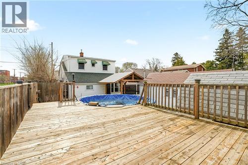 66 East 32Nd Street, Hamilton, ON - Outdoor With Above Ground Pool With Deck Patio Veranda