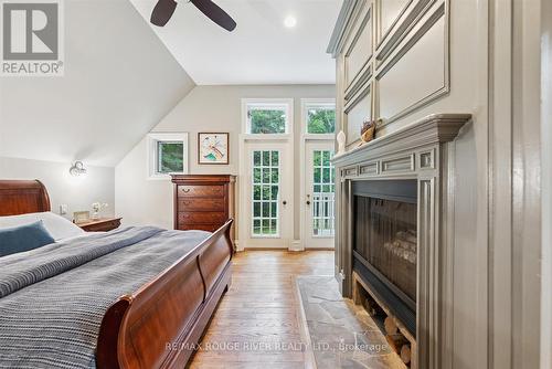 6954 Shiloh Road, Clarington, ON - Indoor Photo Showing Bedroom With Fireplace