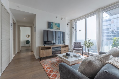 Living Room - 3201-1450 Boul. René-Lévesque O., Montréal (Ville-Marie), QC - Indoor Photo Showing Living Room